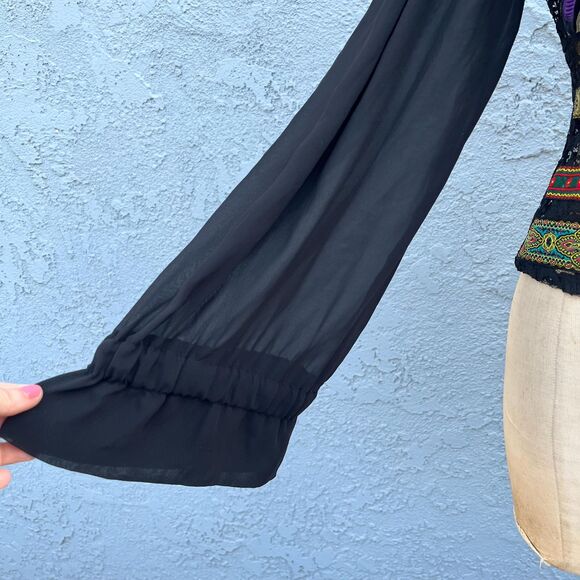 90s The Limited Blouse Size Small Bohemian Maximalist - Picture 3 of 10